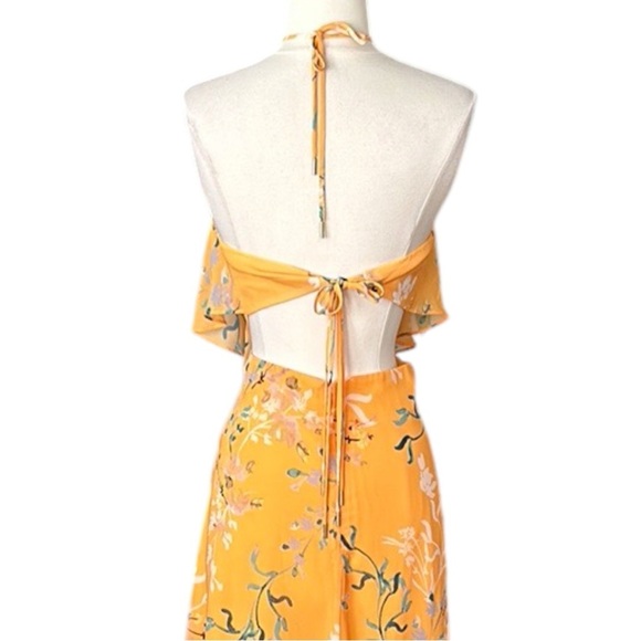 HOUSE OF HARLOW 1960 x Revolve Maxi Dress Zoe Halter Tropical Floral - Picture 4 of 16